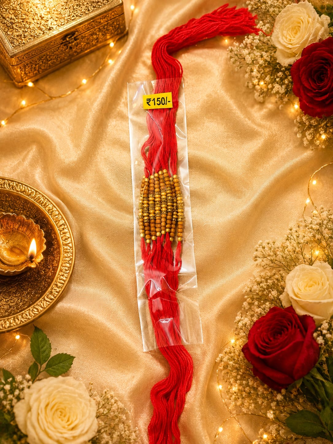 Premium Handmade Beaded Rakhi Set
