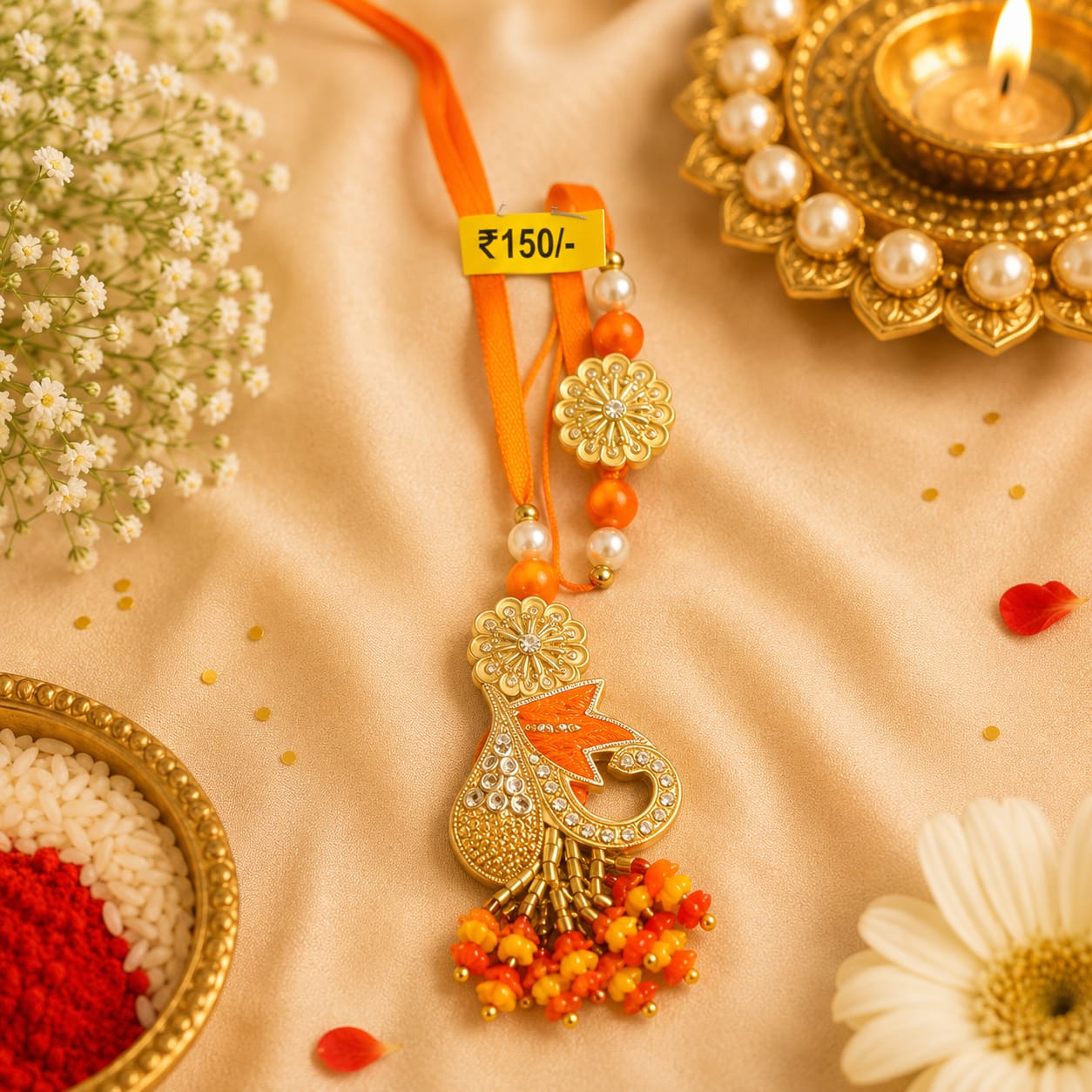Royal Kalash Designer Lumba Rakhi