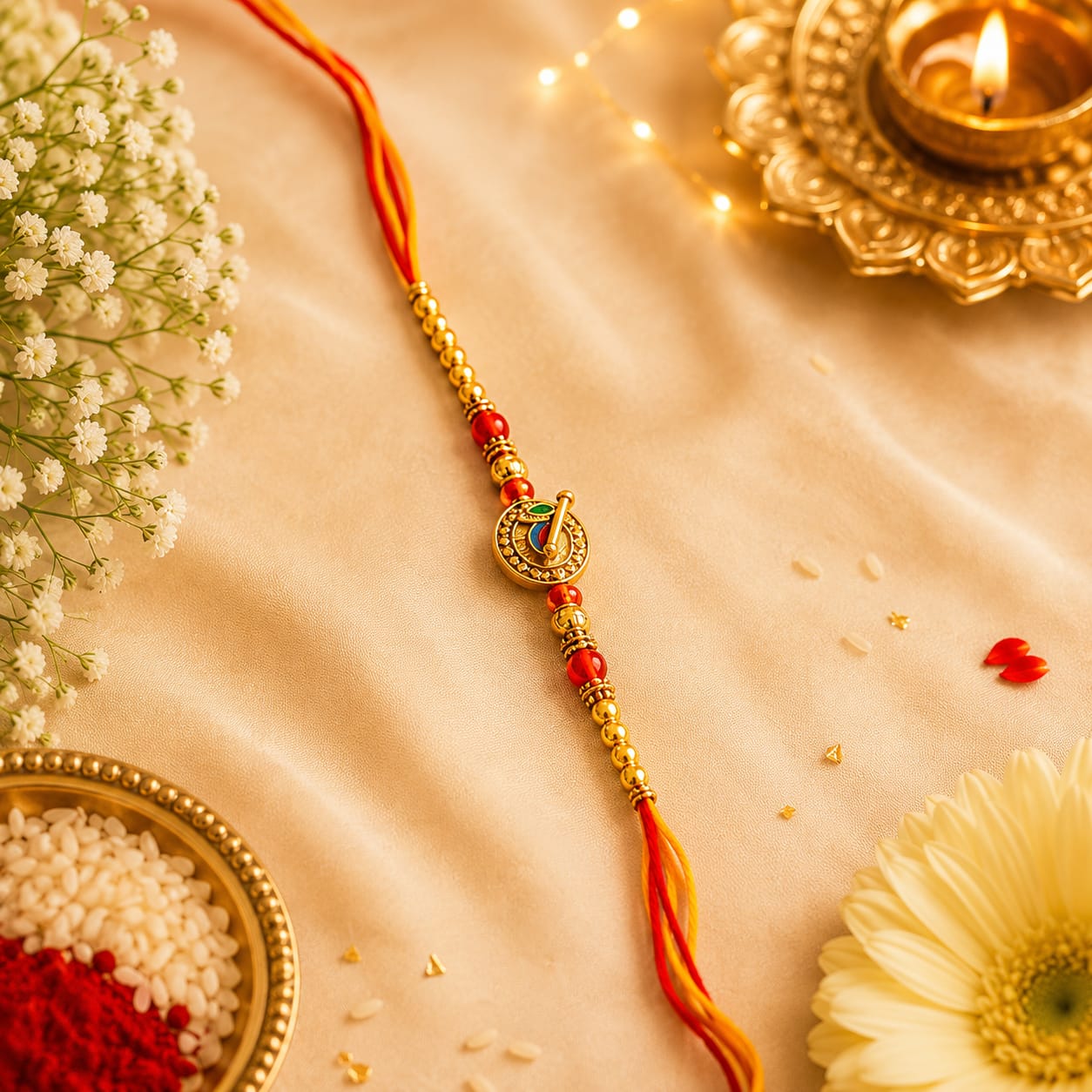 Divine Krishna Flute Designer Rakhi