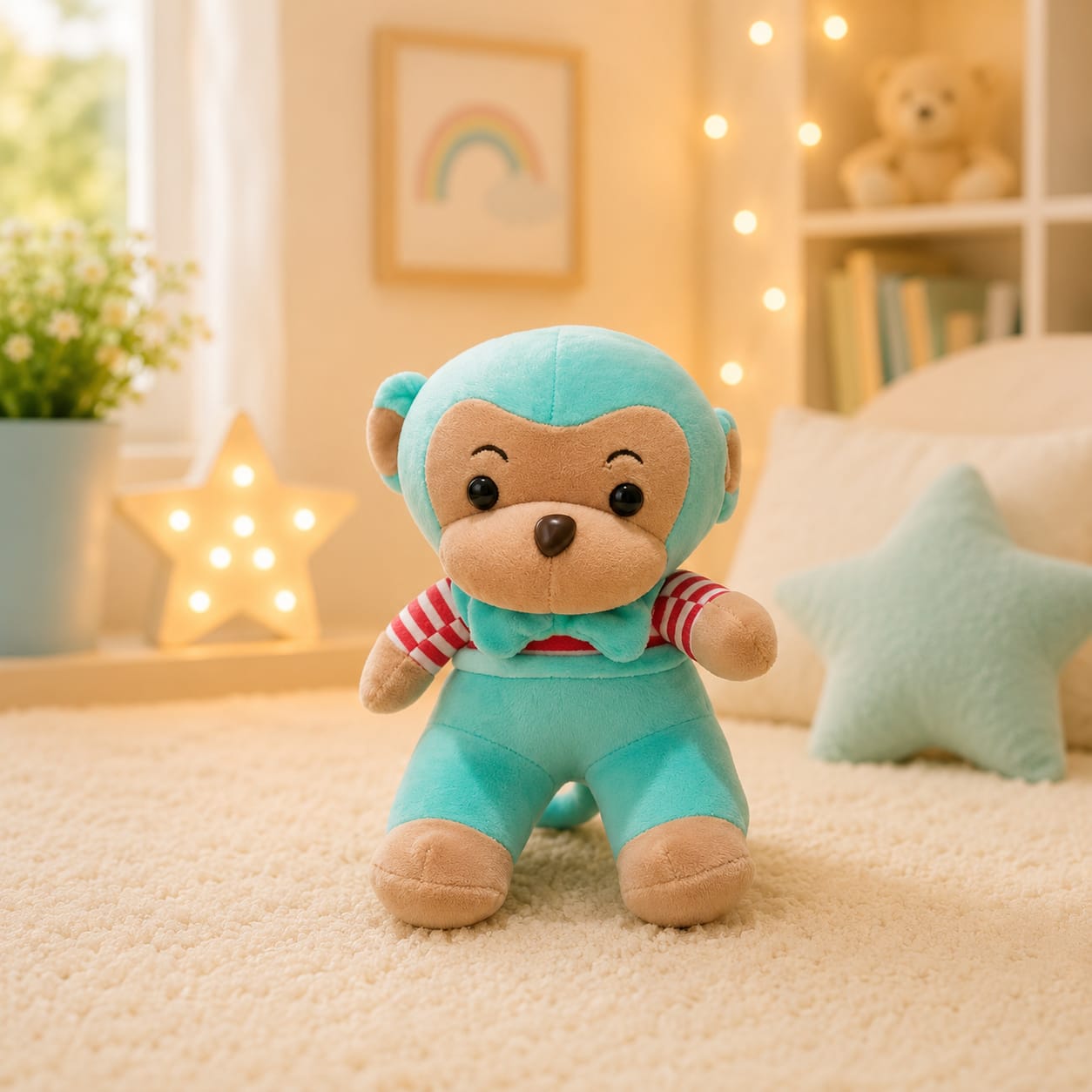 Cute Blue Monkey Soft Toy Plush for Kids & Babies