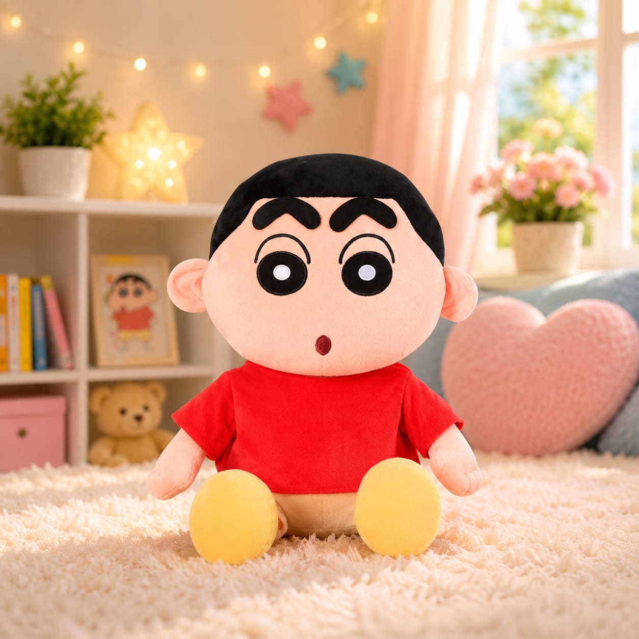 Shin Chan Soft Plush Teddy – Cartoon Stuffed Toy for Kids