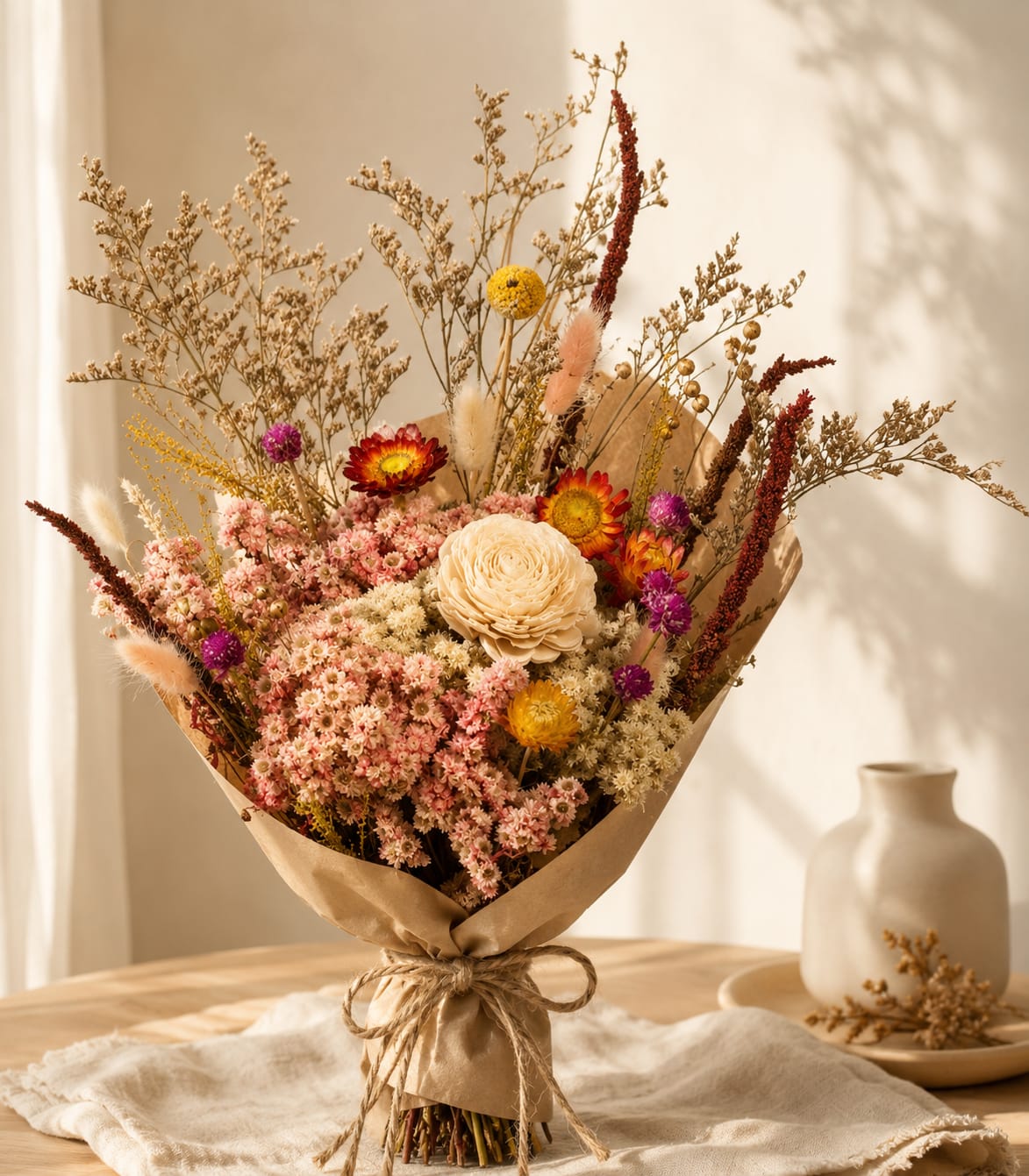 Muzomi Multicolour Dried Flower  Bunch