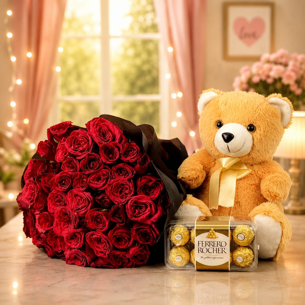 Red Rose, Teddy & Chocolate Combo