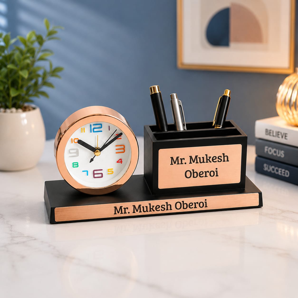 Desk Clock Stand for Corporate Gifting
