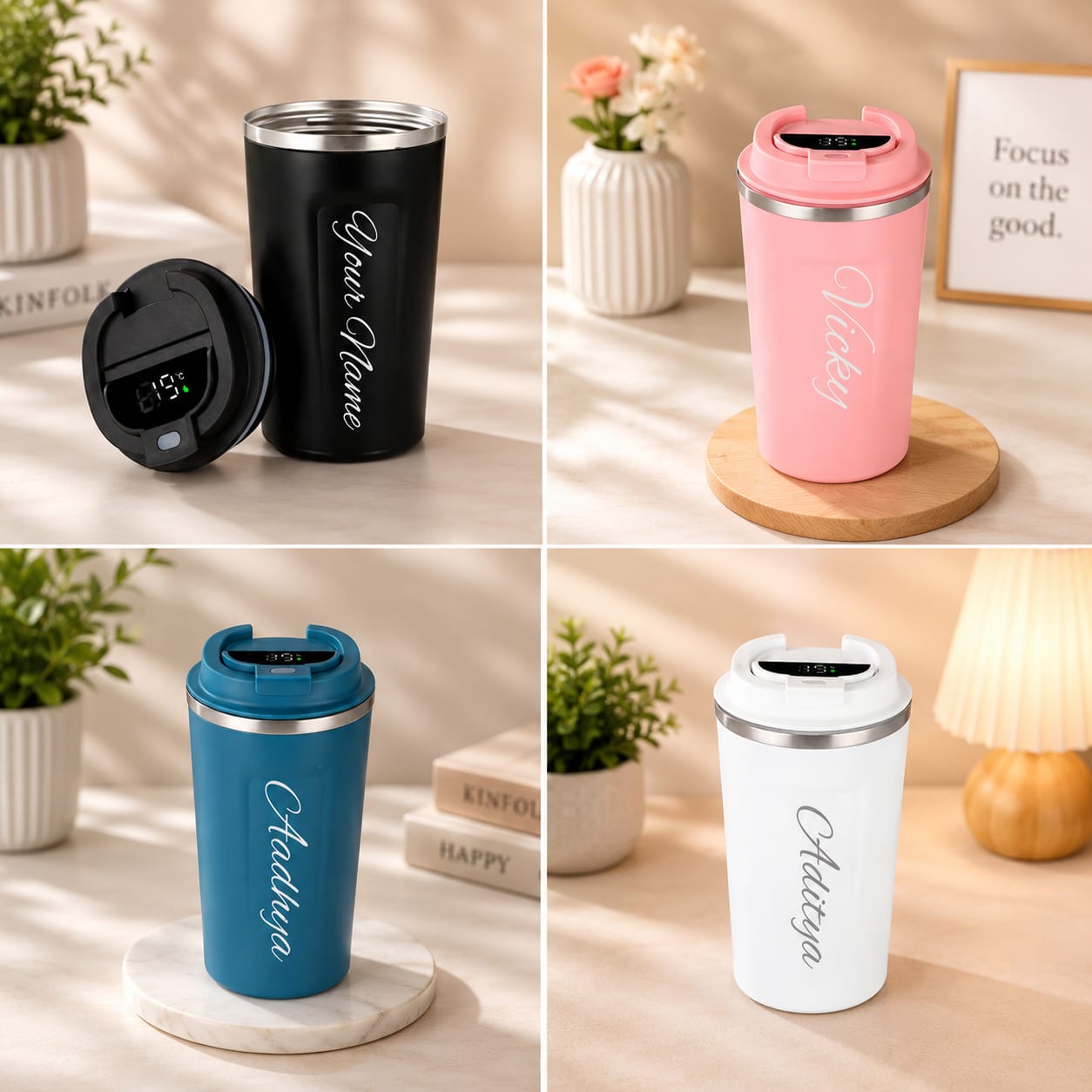 LED Temperature Display Vacuum Coffee Mug