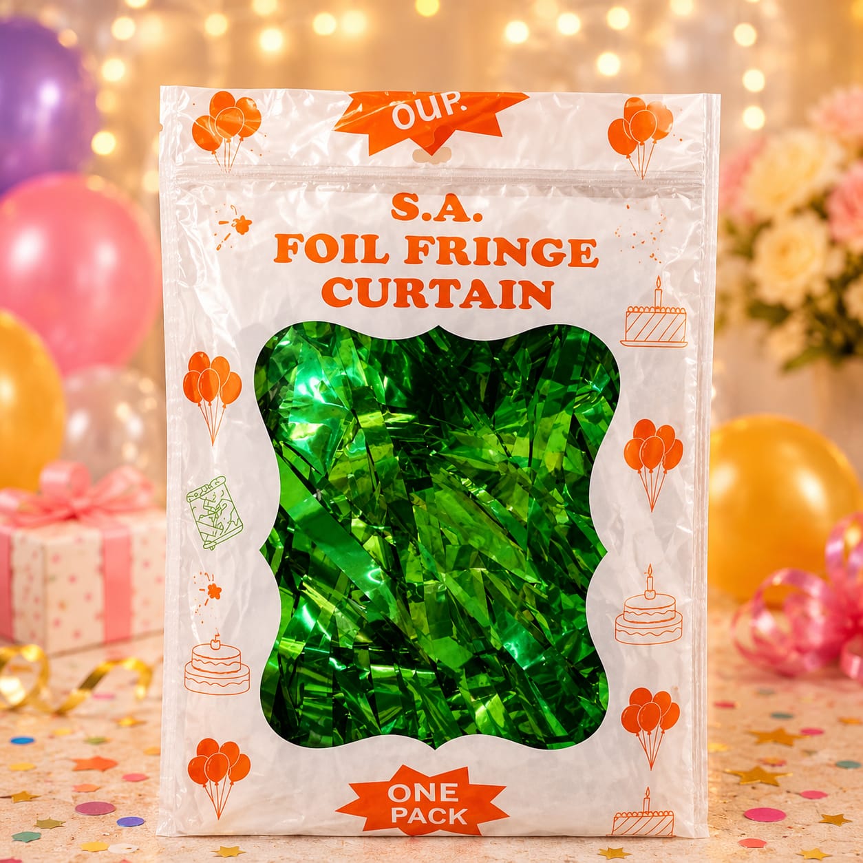 HBD Curtain ( Foil Fringe Curtain)