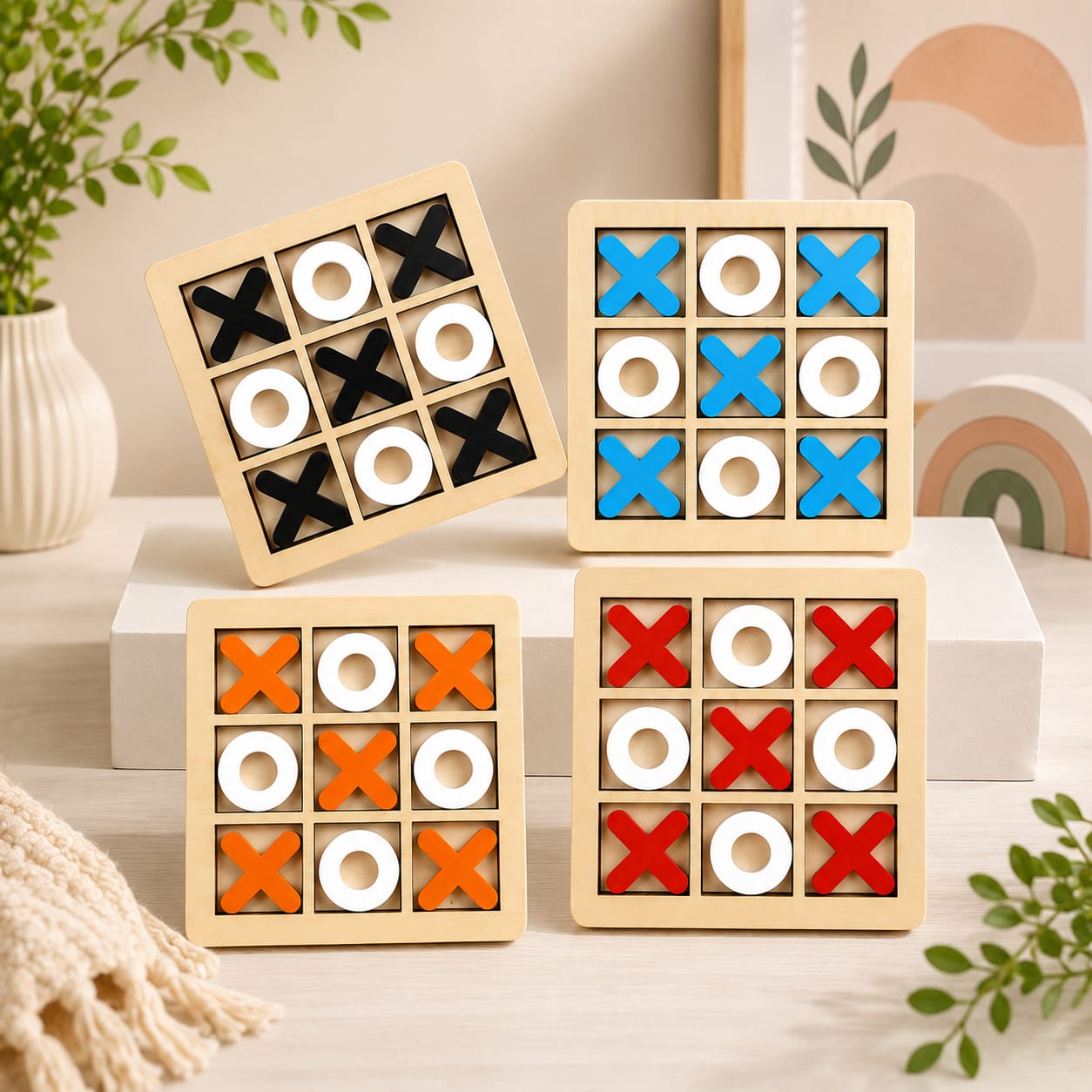 XO Tic-Tac-Toe Wooden Game
