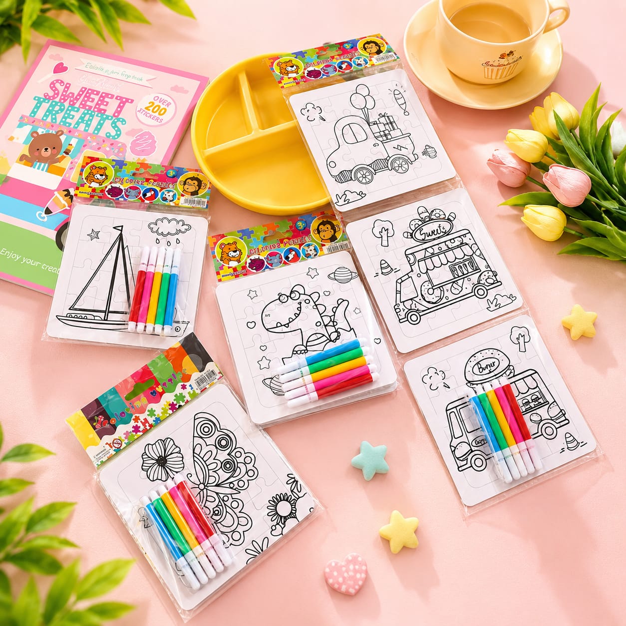 DIY Colouring Puzzle Set