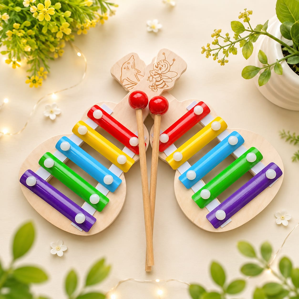 Mini Wooden Guiter Xylophone