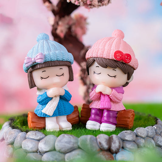 Cute Wishing Winter Kids