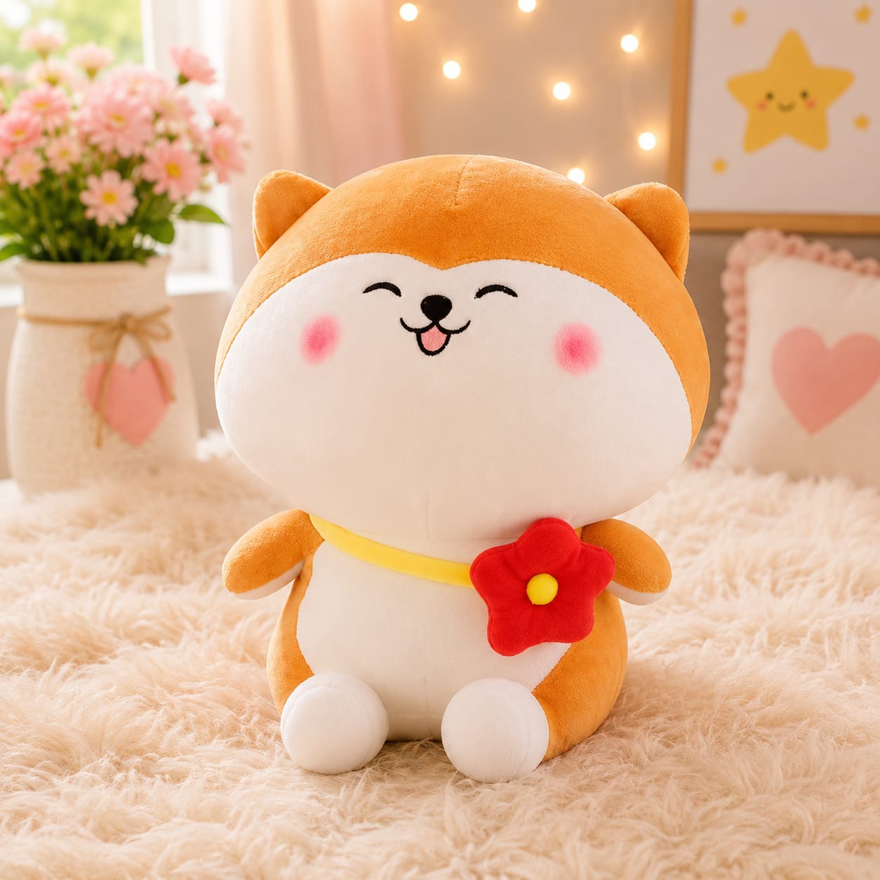 Cat Flower Plush Soft Toy
